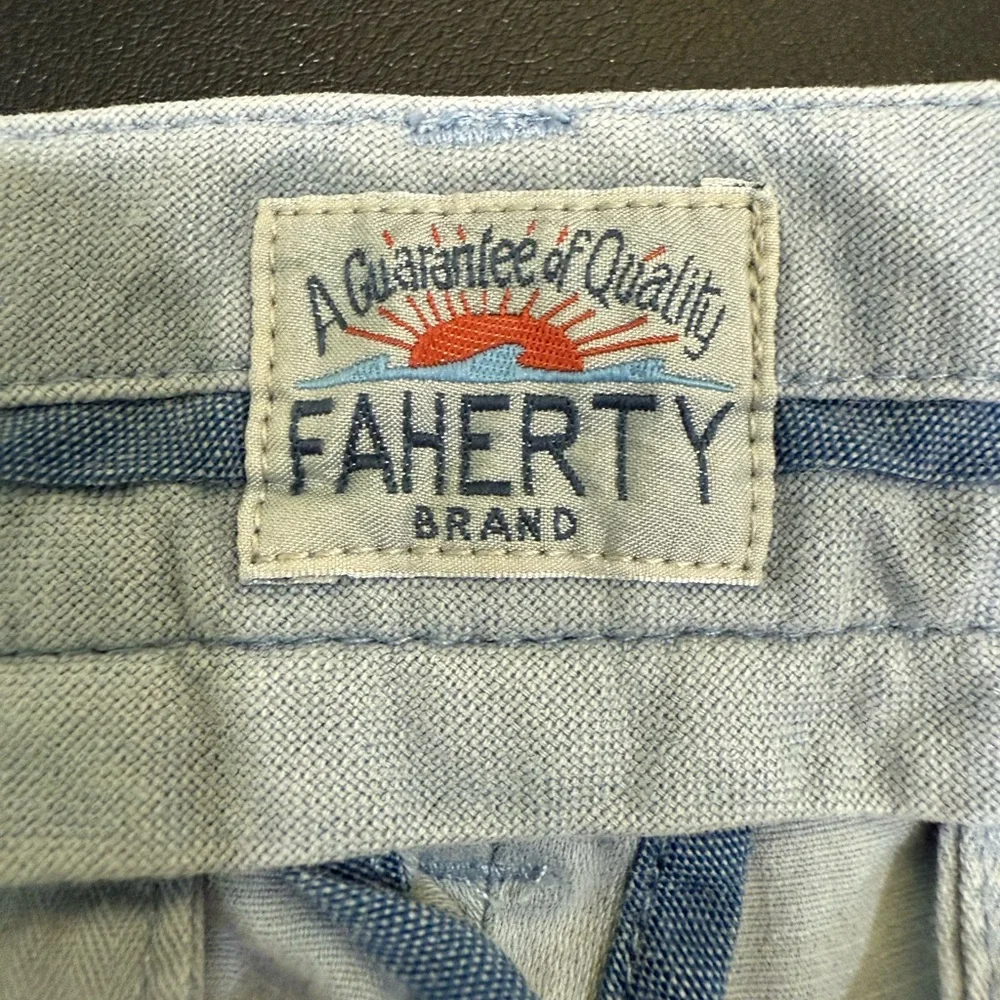 Faherty Grey Men's Flat Front Shorts